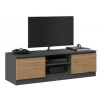 TOP E SHOP Topeshop Szafka RTV 120x40xH36 antracyt/ artisan