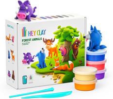 Hey Clay plastilino rinkinys „Miško gyvūnai”, 15 vnt.