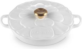 Le Creuset Puodas Gourmet gėlės formos baltos spalvos 26 cm