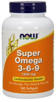 NOW Foods Super Omega 3-6-9, 1200mg - 180 kapsulių