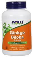 NOW Foods Ginkgo Biloba, 60mg - 240 kapsulių