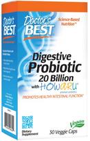 Doctor's Best Digestive Probiotic, 20 Billion CFU - 30 kapsulių