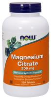 NOW Foods Magnesium Citrate, 200mg - 250 tablečių