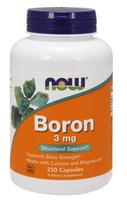 NOW Foods Boron, 3mg - 250 kapsulių