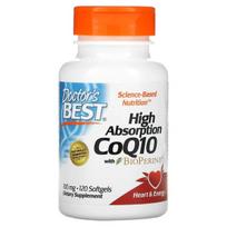 Doctor's Best High Absorption CoQ10 with BioPerine, 100mg - 120 kapsulių