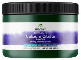 Swanson Calcium Citrate Powder, 100% Pure and Dairy-Free - 227 gramų