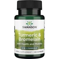 Swanson Turmeric & Bromelain - 60 kapsulių