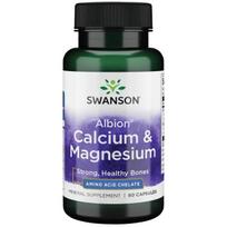Swanson Albion Calcium & Magnesium - 60 kapsulių