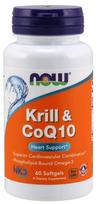 NOW Foods Krill & CoQ10 - 60 kapsulių