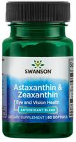 Swanson Astaxanthin & Zeaxanthin - 60 kapsulių