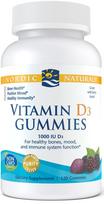 Nordic Naturals Vitamin D3 Gummies, 1000 IU Wild Berry - 120 guminukų