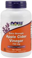 NOW Foods Apple Cider Vinegar, 750mg Extra Strength - 180 tablečių