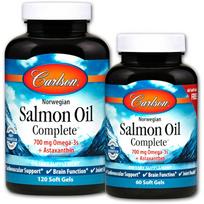 Carlson Labs Norwegian Salmon Oil Complete - 120 + 60 kapsulių