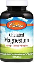 Carlson Labs Chelated Magnesium, 200mg - 180 tablečių
