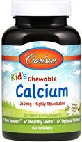 Carlson Labs Kid's Chewable Calcium, 250mg Natural Vanilla - 60 tablečių