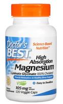 Doctor's Best High Absorption Magnesium, 105mg - 120 kapsulių
