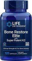 Life Extension Bone Restore Elite with Super Potenet K2 - 120 kapsulių