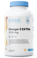 Osavi Omega-3 Extra Molecularly Distilled, 1300mg (Lemon) - 180 kapsulių