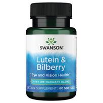Swanson Lutein & Bilberry - 60 kapsulių