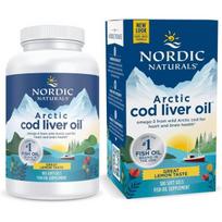 Nordic Naturals Arctic Cod Liver Oil, 750mg Lemon - 180 kapsulių