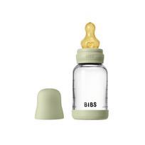 BIBS stiklinis buteliukas nuo dieglių 120 ml (Sage) pilnas komplektas