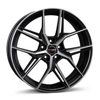 Ratlankis BORBET QX R19x8 5x108 ET 50 CB 72.6 (Black Polished Matt) (650 kg)