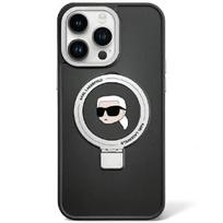 Karl Lagerfeld Ring Stand Karl Head MagSafe Back Case for Apple iPhone 15 Pro