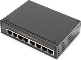 Digitus 8 port Gigabit Ethernet network switch, industrial, unmanaged