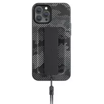 uniq heldro iPhone 12 Pro Max 6.7" case, black moro|charcoal camo, Antimicrobial