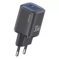 USAMS CC251 travel charger | 30W | GaN | USB-C | black