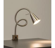 LED lempa su spaustuku 1xGU10/4,7W/230V, matinio chromo apdaila