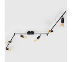 LED taškinis šviestuvas 6xE27/6,5W/230V juodas
