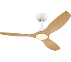 Philips-LED lubinis ventiliatorius OLAS su reguliuojama šviesa LED/24W/230V skersmuo 132 cm balta/ruda + nuotolinis pultas