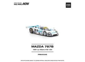 PRE-ORDER Pop Race Modeliukas 1/64 1991 Mazda 787B #18 LE Mans 24hrs, white/blue