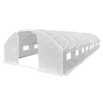 Šiltnamis su armuota plėvele, 32 m2, 4x8 m, baltas