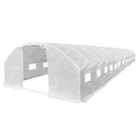 Šiltnamis su armuota plėvele, 48 m2, 4x12 m, baltas