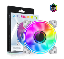 Gamemax Case Fan | DUAL RING INFINITY WH | White