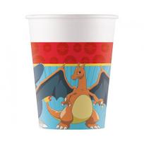 Popieriniai puodeliai „Pokemon“ – vienkartiniai puodeliai vaikų gimtadieniui (8 vnt., 200 ml)