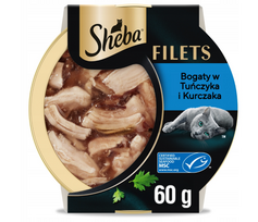 SHEBA Filets šlapias kačių maistas su tunu padaže 60 g