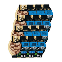 SHEBA Filets šlapias kačių maistas su tunu padaže 12x60 g