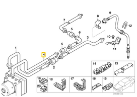BMW Rohrleitung 3 E46 1998 2006 Originalus 34326752419