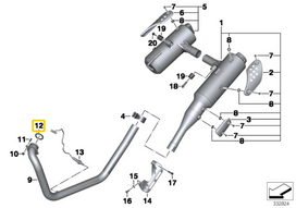 Bmw F 650 Gs G 650 Gs Ausplauto Gazų Antžvėris Originalus 18112343587