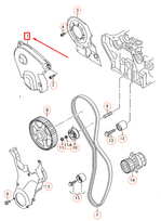 VAG AUDI A1 MK1 viršutinio paskirstymo diržo dangtelio apsauga 06F109124 GENUINE