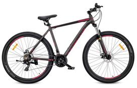 Kalnų dviratis MTB 29 colių KENDA Shimano, Aliuminis, 21 pavarų, Amortizatorius, L 21 colių, Tatra Bikes Overland, matinė juoda-fuksija