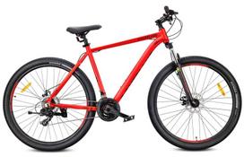 Kalnų dviratis MTB 29 colių KENDA Shimano, Aliuminis, 21 pavarų, Amortizatorius, L 21 colių, Tatra Bikes Overland, matinė raudona