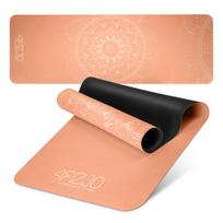 Jogos kilimėlis 4FIZJO, 183 x 61 cm, 1,5 mm, zomšinis, oranžinis, yoga mat, neslystantis, treniruotėms, pratimams