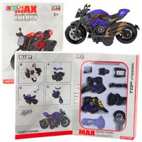 Motociklo modelis 1:14 juodas ir mėlynas