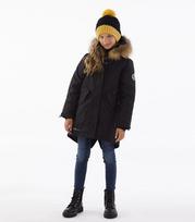 Huppa parkas merginoms tikru kailiu Vivian1 200g 12490120*00009, juoda