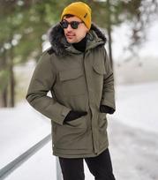 Huppa vyriška striukė/parka 300g Aron 2 18298230*10057, alyvuogių