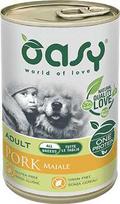 Šunų maistas - Oasy One Protein Adult Medium/Large Pork Wet 400g